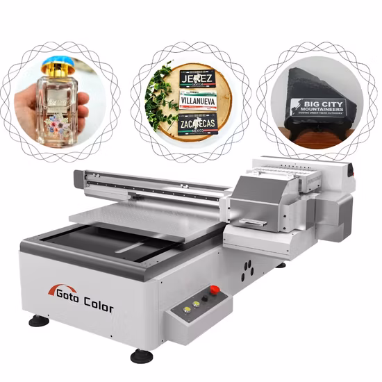 Inkjet-Großformat-A1-Flachbett-UV-Drucker für Glas, Holz, PVC, Leder, Acryl